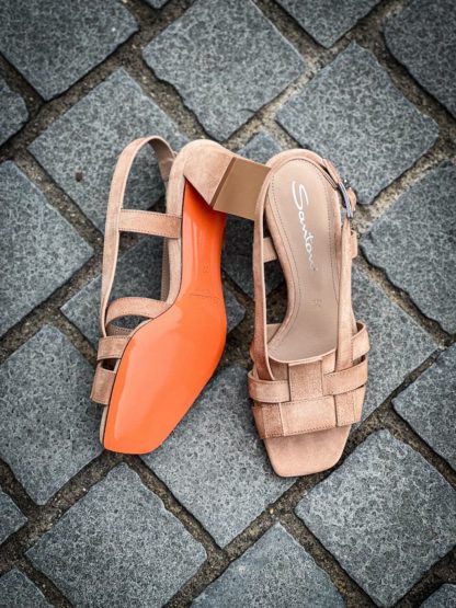 Santoni Sling Back Open Rose Poudre - Image 4