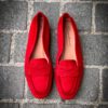 Santoni Red Suede Mocc
