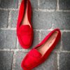 Santoni Red Suede Mocc - Image 4