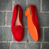 Santoni Red Suede Mocc - Image 3