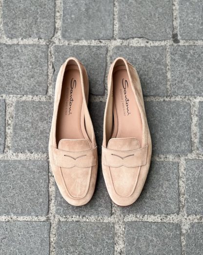 Santoni Rose Poudre Mocc