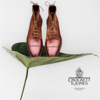 Crockett & Jones Perth Chesnut Calf & Polo Brown Suede Special Order 20th Anniversary