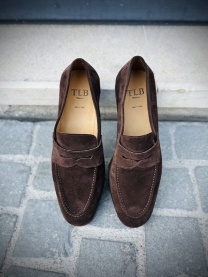 TLB Penny Loafer Dark Brown Suede - Image 3