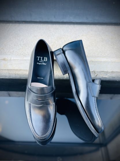 TLB Penny Loafer, black calf leather - Image 3