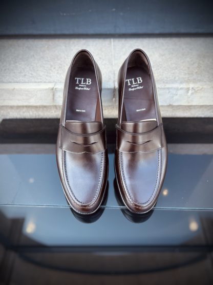 TLB Mocassin en cuir de veau marron – Image 3
