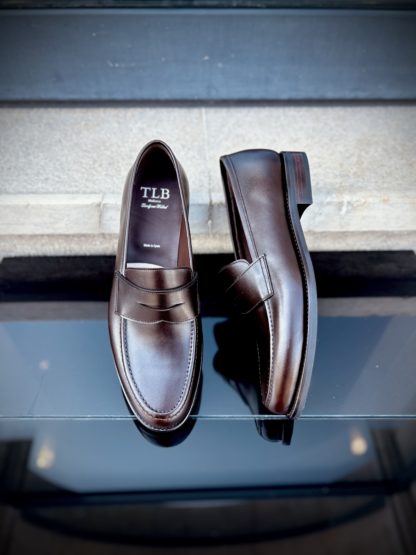 TLB Mocassin en cuir de veau marron – Image 4