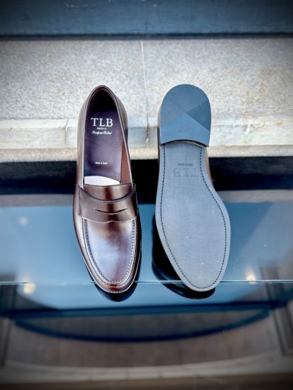 TLB Mocassin en cuir de veau marron – Image 5