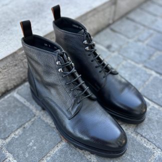 Black grain Santoni boot