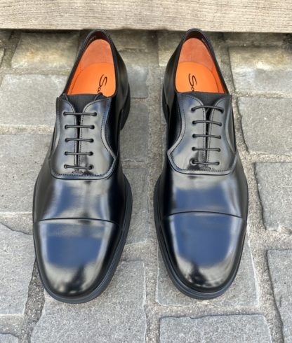 Santoni Black Ultra Lightweight Oxford – Bild 2