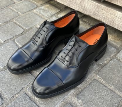 Santoni Black Ultra Lightweight Oxford – Bild 3
