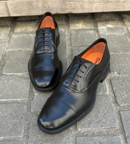 Santoni Black Ultra Lightweight Oxford – Bild 4