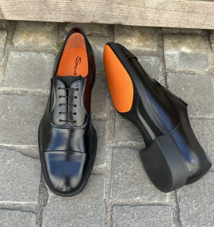 Santoni Black Ultra Lightweight Oxford – Bild 5