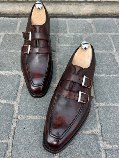 Bontoni Artistico Double boucle cuir souple tabac – Image 5