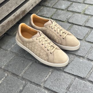 MAGNANNI Beige woven leather sneakers