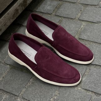 FRANCESCHETTI Burgundy Slip On Mocassin