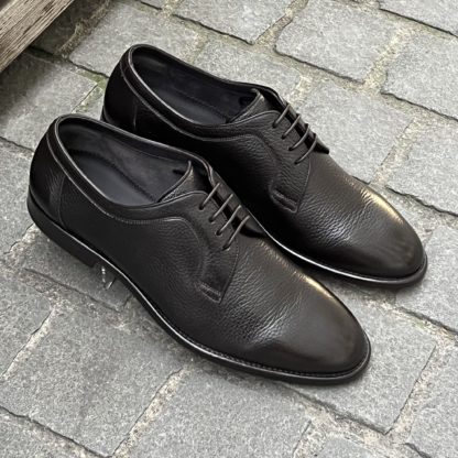 Franceschetti Derby Marron Foncé Cuir Grainé