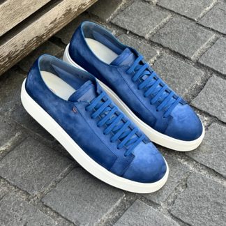 SANTONI Unlined suede trainers