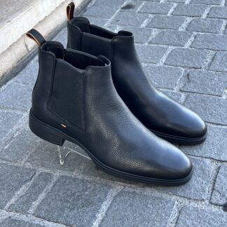 SANTONI Black Easy chelsea boots