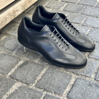 FRANCESCHETTI leather trainers black