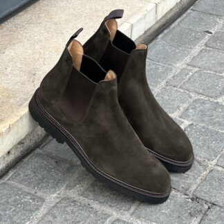 CROCKETT & JONES Chelsea 11 en daim vert
